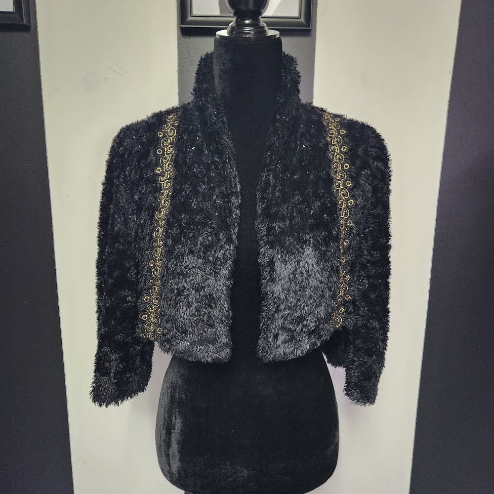 Vintage fuzzy bolero jacket